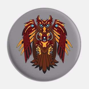 Futuristic Owl Armor Pin