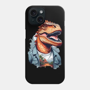 Dinosaur Roar Tropical Adventure AI Art Phone Case