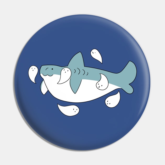 Shark with Ghosts Pin by saradaboru