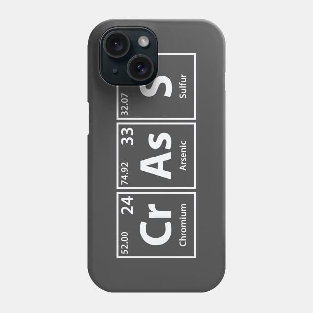 Crass (Cr-As-S) Periodic Elements Spelling Phone Case by cerebrands