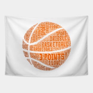 Basketball Ball Word Cloud Sport Tapestry