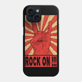 cool vintage rock'n roll rock on Phone Case