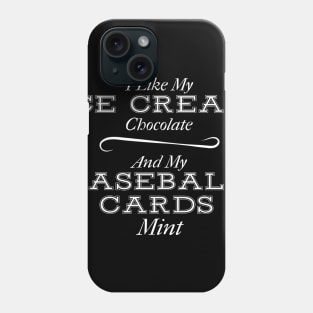 Ice Cream Chocolate and Baseball Cards Mint Phone Case