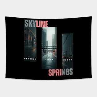 Skyline cityscape Tapestry