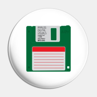 Floppy Disk (Cadmium Green Colorway) Analog / Computer Pin