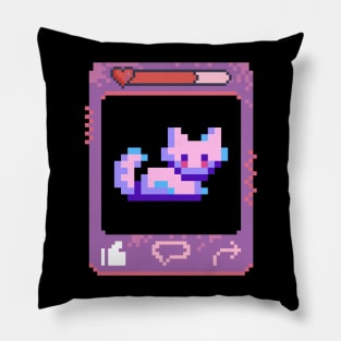 A Pixel Art of a Cat Pillow