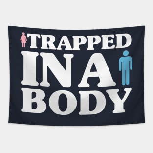 Girl Trapped In a Boy's Body - Transgender Pride Tapestry