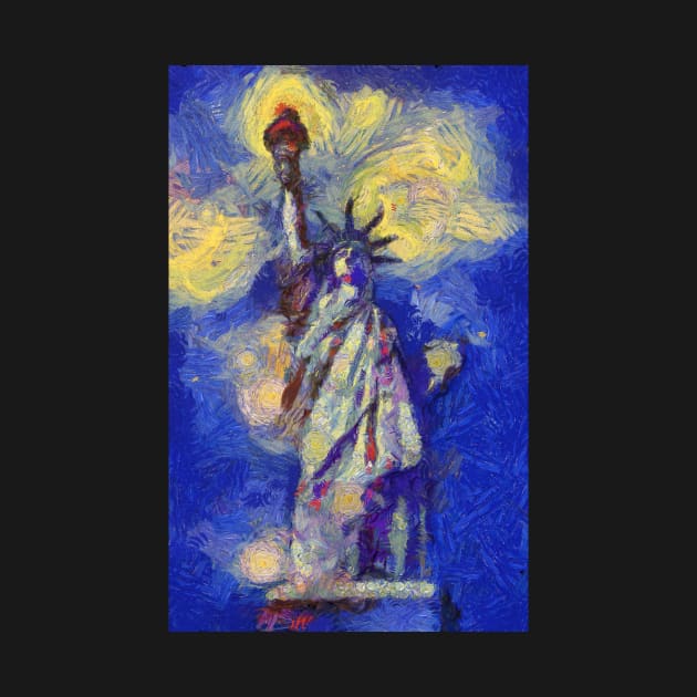 Freedom in flames Van Gogh Monet Cézanne by Ariela-Alez