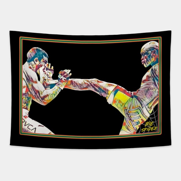 Sparta Front Kick Of Doom Tapestry by FightIsRight