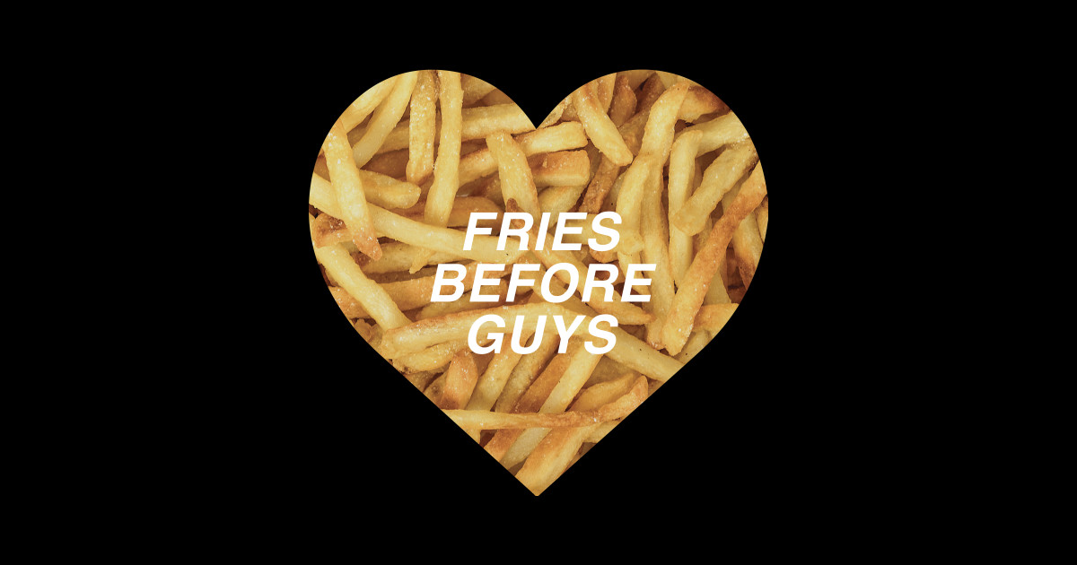 FRIES VS GUYS Food Sticker TeePublic