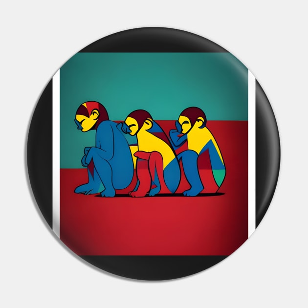 Three Wise Monkeys Pin by seguns1