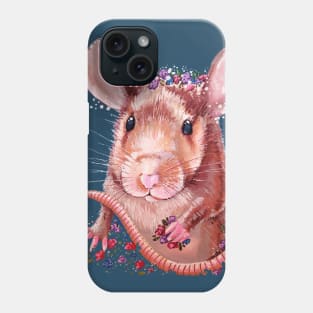 Flower Crown Rat Phone Case