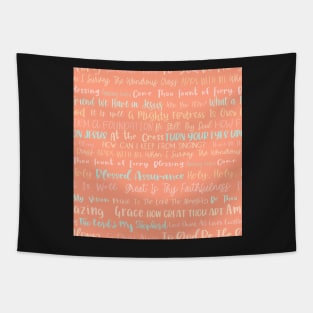 Christian Hymns Dusk Pink Tapestry