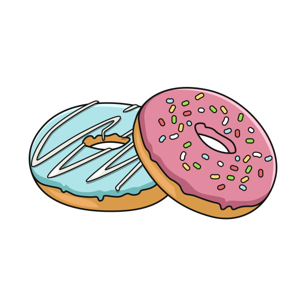 Donut cartoon illustration by Miss Cartoon