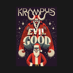 Krampus- Evil St Nick- Good Vs Evil Comic Book Style T-Shirt