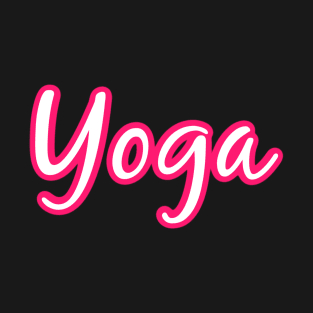 Hot Pink Yoga Design for Meditation and Exercise T-Shirt