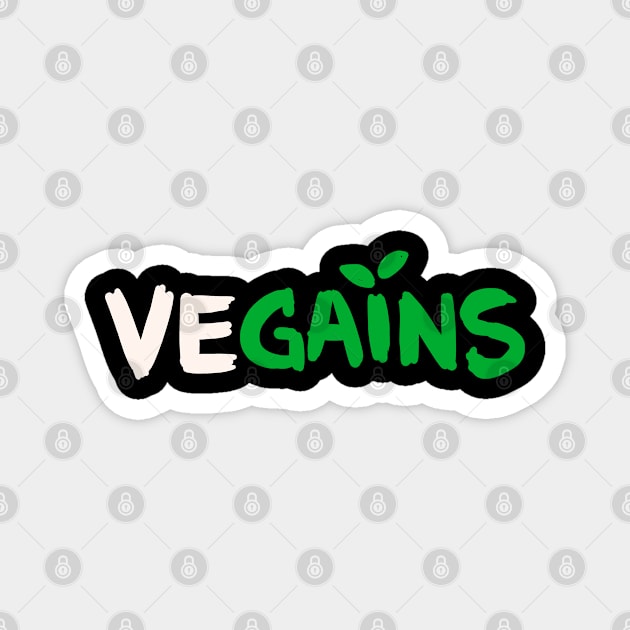 Vegains - Vegan, Veggies - D3 Designs Magnet by D3Apparels