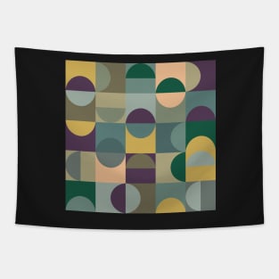 Squares Nordic Retro Vintage Abstract Pattern Tapestry