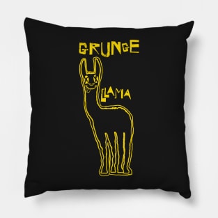 Grunge Llama Smiling Face Pillow