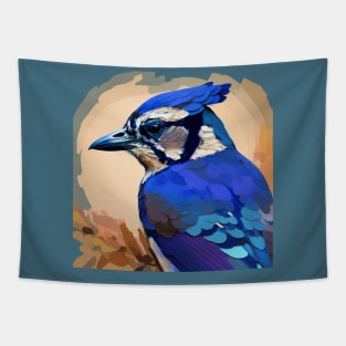 Blue Jay Bird Design Tapestry