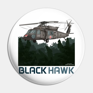 Black Hawk Tactical Helicopter Military Armed Forces Novelty Gift Pin