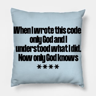 Coding Design - Funny Coder Typography Pillow