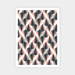 Abstract Pattern - Coral & Grey Magnet