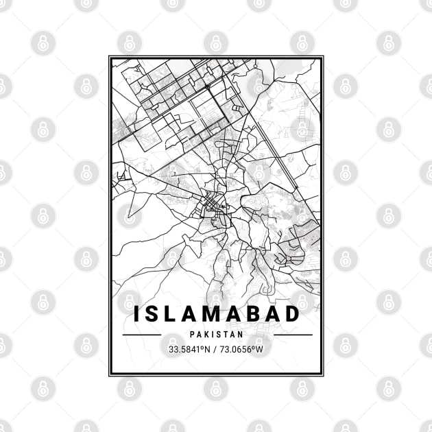 Islamabad Light City Map by tienstencil