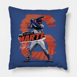 Starling Marte New York M Rough Pillow