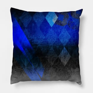 Blue Urban Argyle Pillow