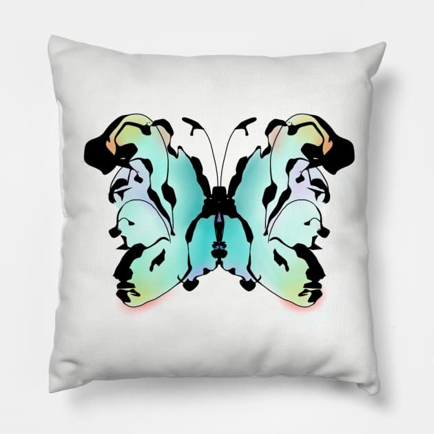 Abstract Butterfly Pillow by FIV