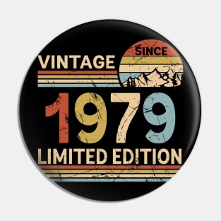 Vintage Since 1979 Limited Edition 44th Birthday Gift Vintage Men's Pin