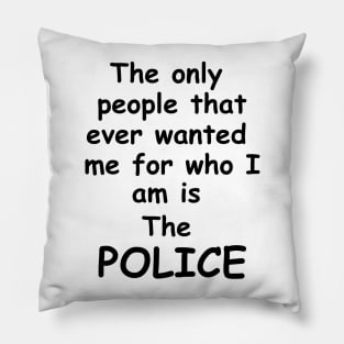 Police B/W Pillow