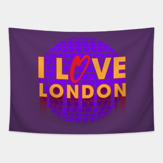 I Love Disco London Tapestry by dojranliev