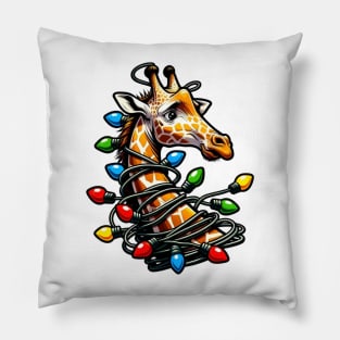 Christmas Giraffe Pillow