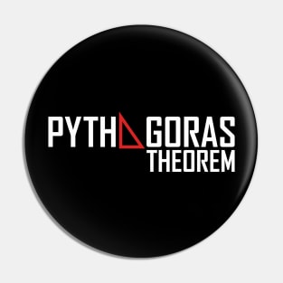 Pythagoras theorem - dark Pin