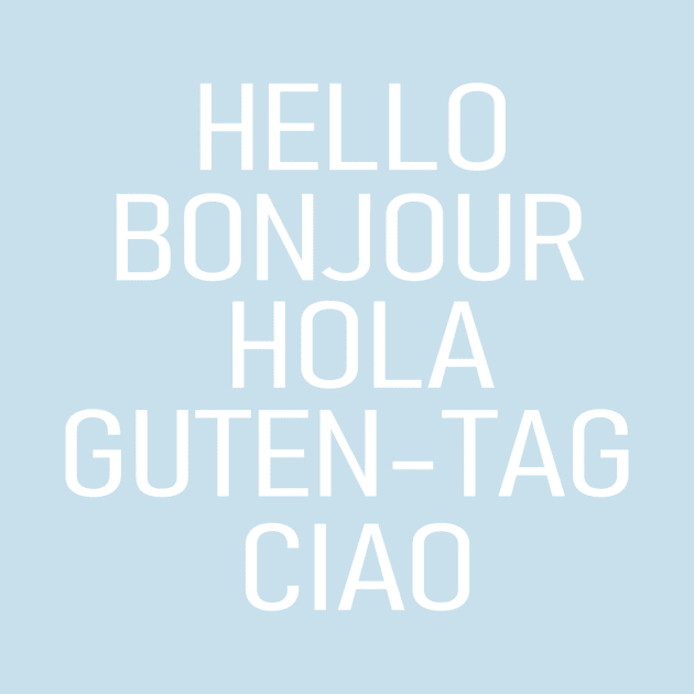 Hello Languages by knottytshirt