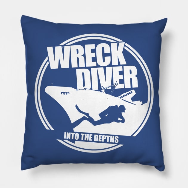 Wreck Diver Gift Pillow by TCP