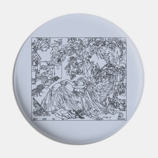 Dante Gabriel Rossetti "Pia de' Tolomei" Pin