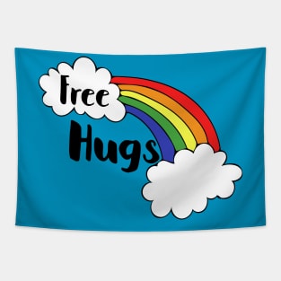 Free Hugs Rainbow Tapestry