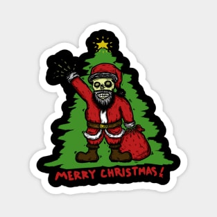 Santa Claus Skull Skeleton Magnet