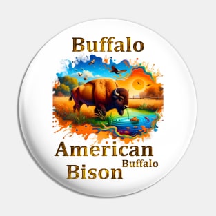 American Buffalo Bison Pin