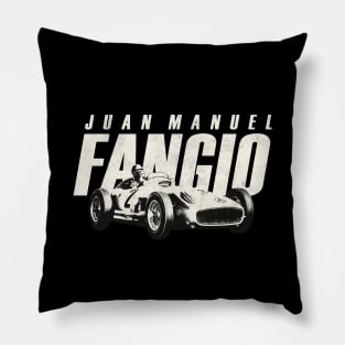 Juan Manuel Fangio by © Buck Tee Original Design Pillow