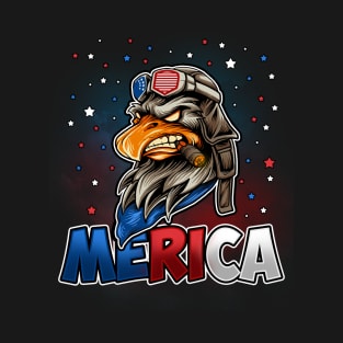 'Merica 4th of July American Funny Bald Eagle T-Shirt