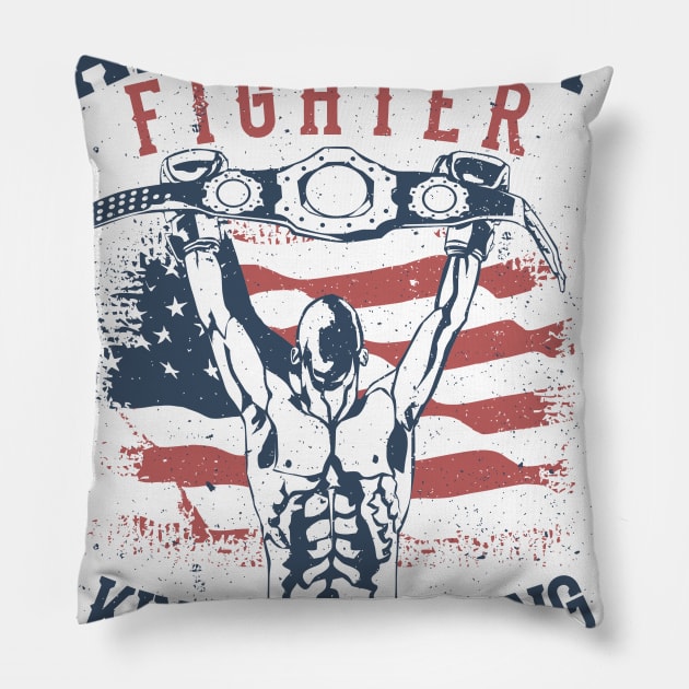 Fighter Boxer MMA Kickboxer Fighting Pillow by MrWatanabe