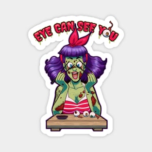 Zombie pin up girl halloween Magnet