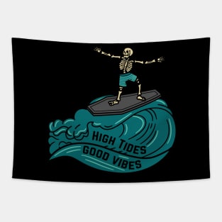 High Tides Good Vibes Tapestry