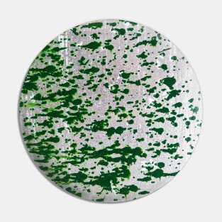 Green Spatter Paint On Metal Pin