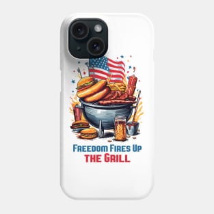 Freedom Fires Up the Grill T-Shirt | Ignite Your 4th of July Celebrations Phone Case