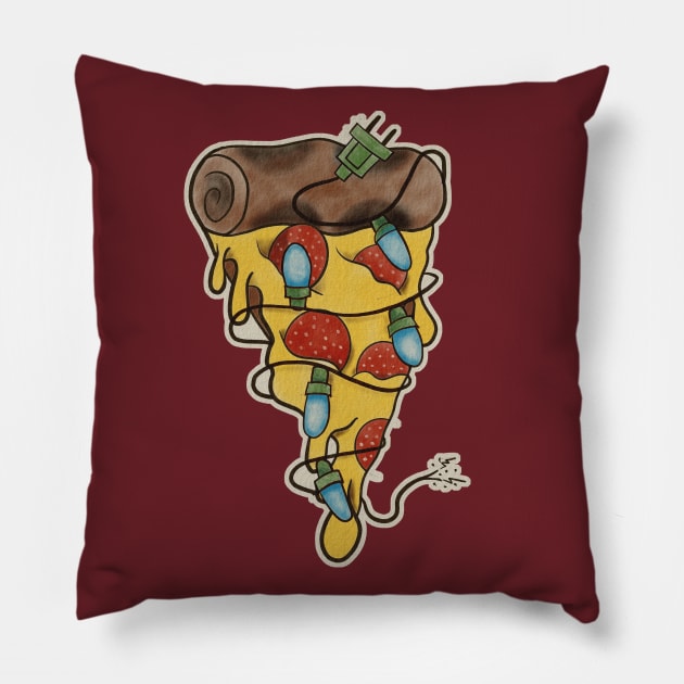 Oh pizza Tree Pillow by tos42